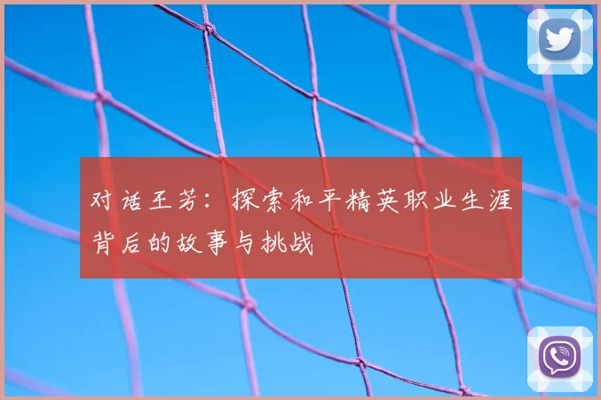 对话王芳：探索和平精英职业生涯背后的故事与挑战